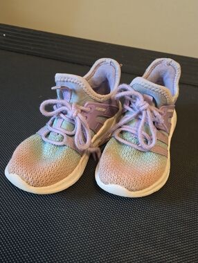 Kids Ombre Pastel Rainbow Lace-Up Sneakers